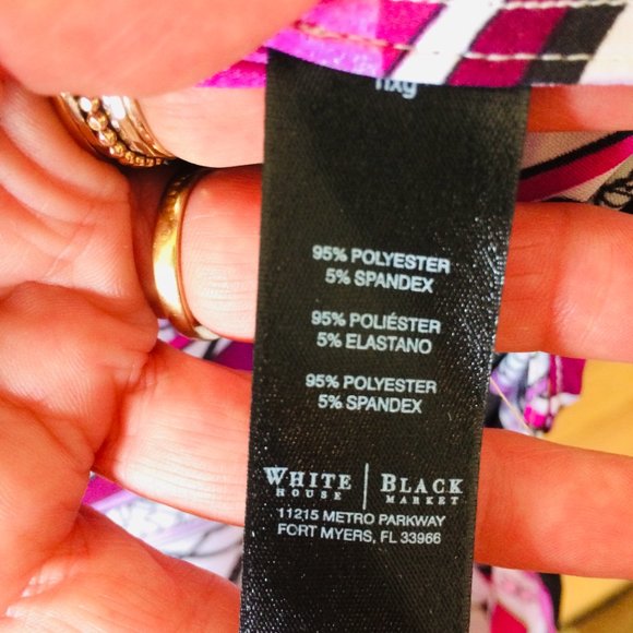 WHBM Multi Colored Top, Size 4 - Picture 6 of 8